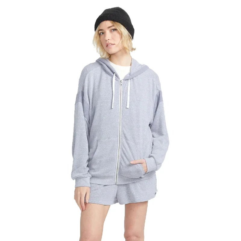 Volcom Lived In Lounge Frenchie Zip Women's Hoodie - Denim