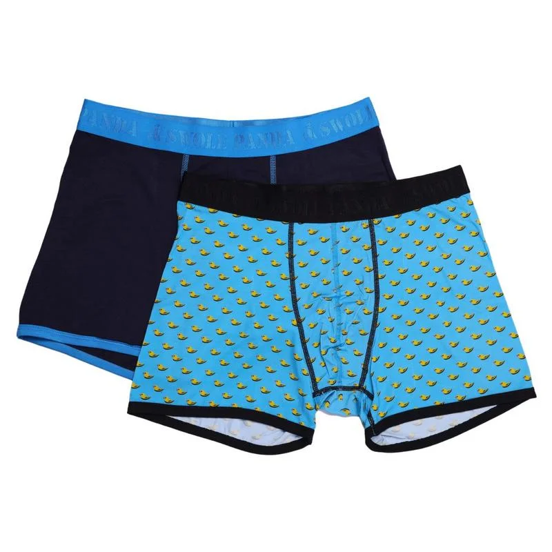 Bamboo Boxers Twin Pack Navy & Ducks